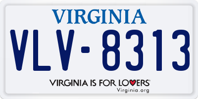 VA license plate VLV8313