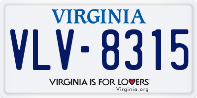 VA license plate VLV8315