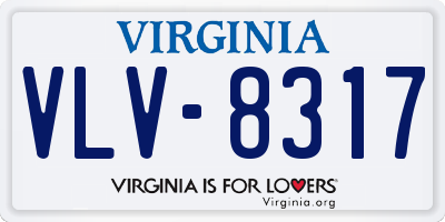 VA license plate VLV8317