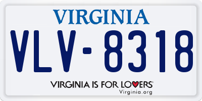 VA license plate VLV8318