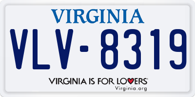 VA license plate VLV8319