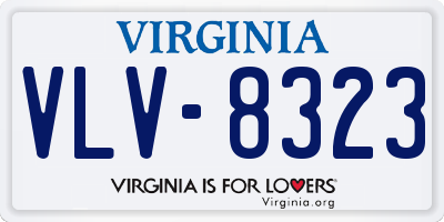 VA license plate VLV8323