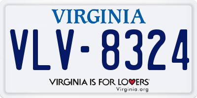 VA license plate VLV8324