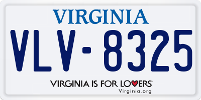 VA license plate VLV8325