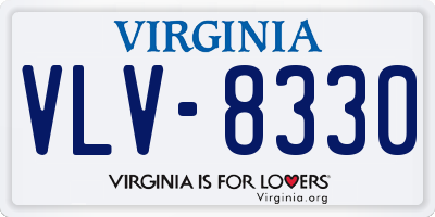 VA license plate VLV8330