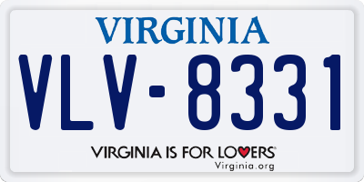 VA license plate VLV8331