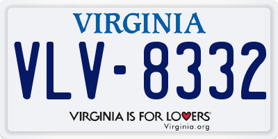 VA license plate VLV8332