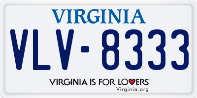 VA license plate VLV8333