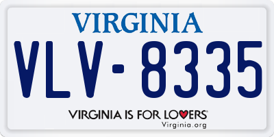 VA license plate VLV8335