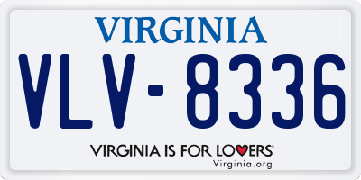 VA license plate VLV8336