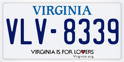 VA license plate VLV8339