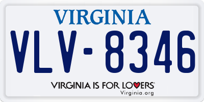 VA license plate VLV8346