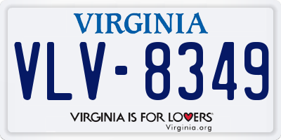 VA license plate VLV8349