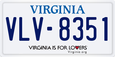 VA license plate VLV8351