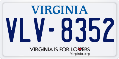 VA license plate VLV8352