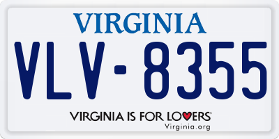 VA license plate VLV8355