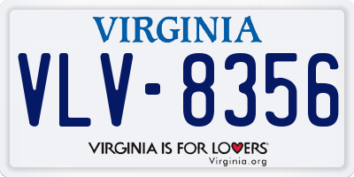 VA license plate VLV8356