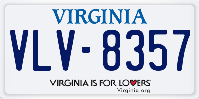 VA license plate VLV8357