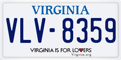 VA license plate VLV8359