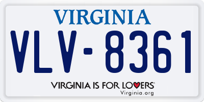 VA license plate VLV8361