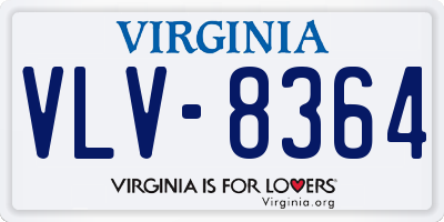 VA license plate VLV8364