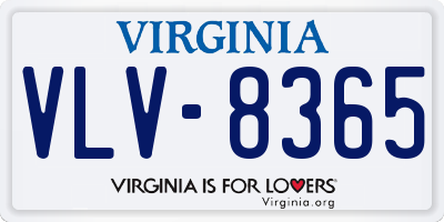 VA license plate VLV8365