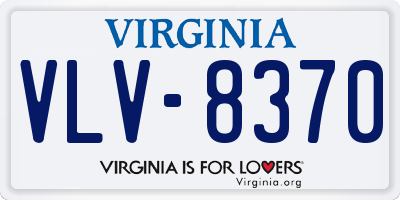 VA license plate VLV8370