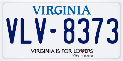 VA license plate VLV8373