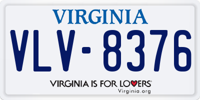 VA license plate VLV8376