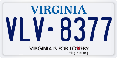 VA license plate VLV8377