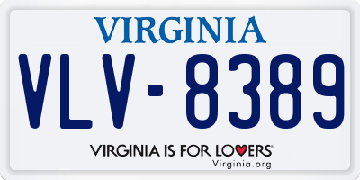 VA license plate VLV8389