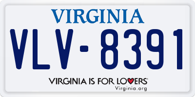 VA license plate VLV8391