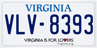 VA license plate VLV8393