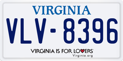 VA license plate VLV8396