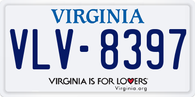 VA license plate VLV8397