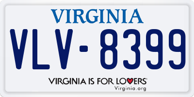 VA license plate VLV8399