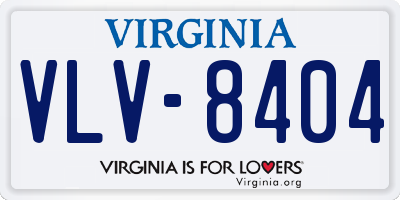 VA license plate VLV8404