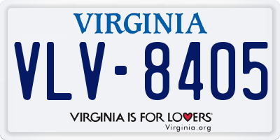 VA license plate VLV8405