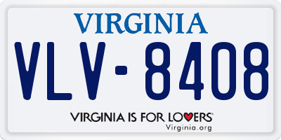 VA license plate VLV8408