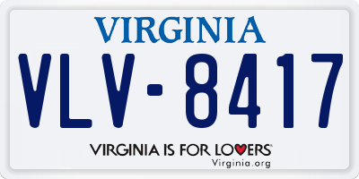 VA license plate VLV8417