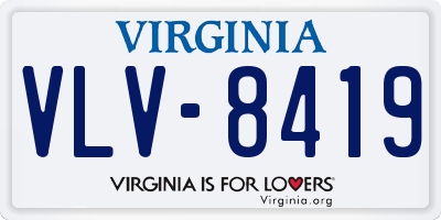 VA license plate VLV8419