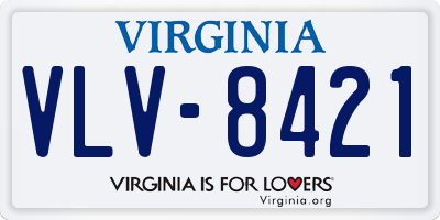 VA license plate VLV8421