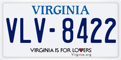 VA license plate VLV8422