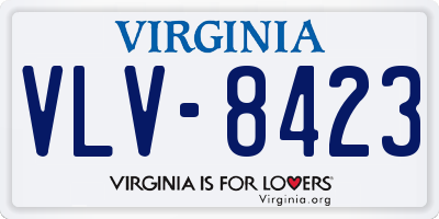 VA license plate VLV8423