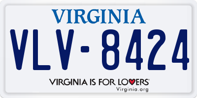 VA license plate VLV8424