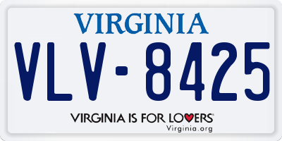 VA license plate VLV8425