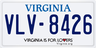 VA license plate VLV8426