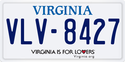 VA license plate VLV8427