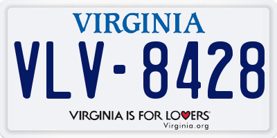 VA license plate VLV8428