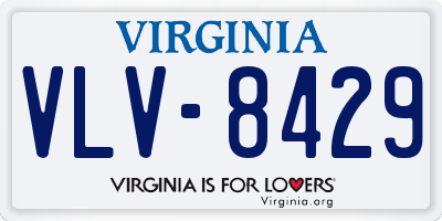 VA license plate VLV8429